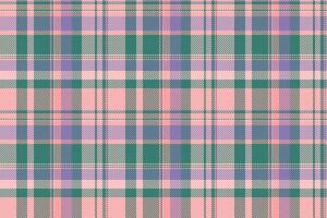 Fabric texture check of seamless vector textile with a plaid background tartan pattern.