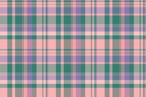 Fabric texture check of seamless vector textile with a plaid background tartan pattern.