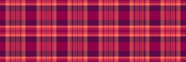 Identity plaid pattern texture, faded seamless tartan check. Bandana textile vector background fabric in red and pink colors.