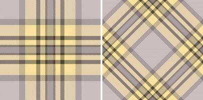 Seamless texture check of fabric tartan background with a vector pattern plaid textile. Set in dark colors. Decorative napkins for dinner parties.