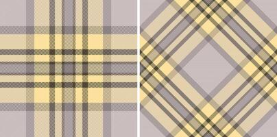 Seamless texture check of fabric tartan background with a vector pattern plaid textile. Set in dark colors. Decorative napkins for dinner parties.