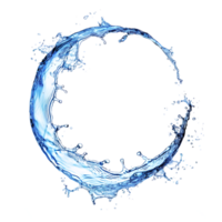 AI generated water circle splash on transparent background png