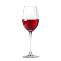 AI generated Wine glass with red wine on transparent png