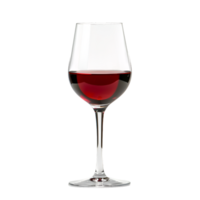 AI generated Wine glass with red wine on transparent png