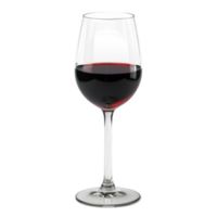 ai generado vino vaso con rojo vino en transparente png