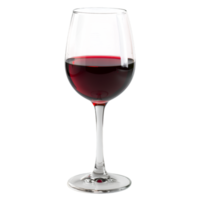 AI generated Wine glass with red wine on transparent png