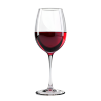 AI generated Wine glass with red wine on transparent png