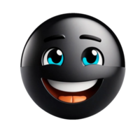 AI generated 3D renders colorful smiling emoji character cartoon style PNG Isolated on transparent background AI Generative