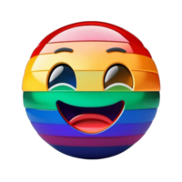 ai gerado 3d renderiza colorida sorridente emoji personagem desenho animado estilo png isolado em transparente fundo ai generativo