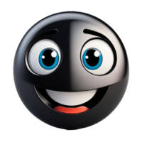 AI generated 3D renders colorful smiling emoji character cartoon style PNG Isolated on transparent background AI Generative