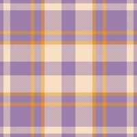 Plaid check pattern. Seamless fabric texture. Tartan textile print. vector