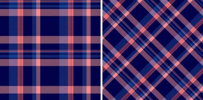 Check tartan pattern of textile background fabric with a vector texture plaid seamless. Set in halloween colors for herringbone patterns in fashion and design.