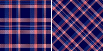 Check tartan pattern of textile background fabric with a vector texture plaid seamless. Set in halloween colors for herringbone patterns in fashion and design.