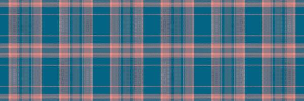 Hobby fabric tartan vector, horizon plaid seamless texture. Magazine check background pattern textile in red and cyan colors. vector