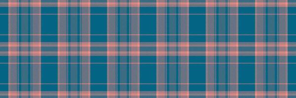 Hobby fabric tartan vector, horizon plaid seamless texture. Magazine check background pattern textile in red and cyan colors. vector