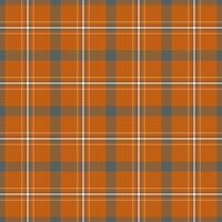 Customized texture tartan vector, tape fabric seamless textile. Sexual check plaid background pattern in orange and grey colors. vector