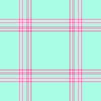 Happy vector texture seamless, individuality tartan fabric plaid. Hat check background textile pattern in light and teal colors.