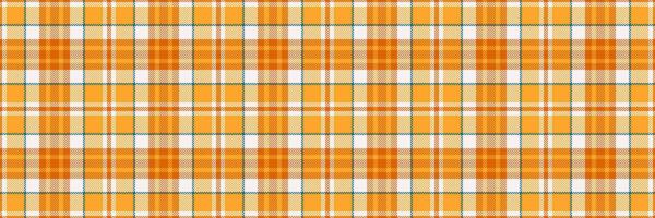 Ribbon tartan background plaid, ornamental texture seamless check. Individuality fabric textile pattern vector in orange and white colors.