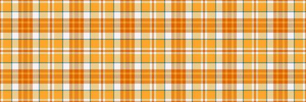 Ribbon tartan background plaid, ornamental texture seamless check. Individuality fabric textile pattern vector in orange and white colors.