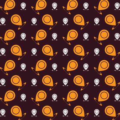 Location mark impressive trendy multicolor repeating pattern vector illustration background