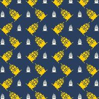 Ship incredible trendy colored repeating pattern vector illustration design