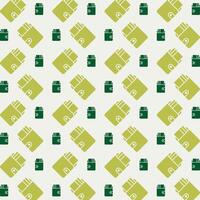 Wallet rare trendy multicolor repeating pattern vector illustration green design