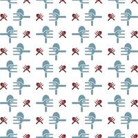 Restaurant superb trendy multicolor repeating pattern vector illustration design