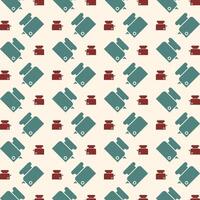 Slice toaster unique trendy multicolor repeating pattern vector illustration background