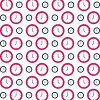 Clock fabulous trendy multicolor repeating pattern vector illustration design