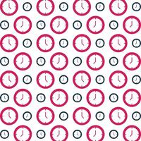 Clock fabulous trendy multicolor repeating pattern vector illustration design