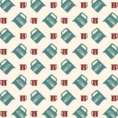 Electric kettle unique trendy multicolor repeating pattern vector illustration background