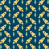 Rocket handsome trendy multicolor repeating pattern vector illustration design