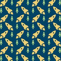 Rocket handsome trendy multicolor repeating pattern vector illustration design