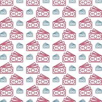 Cash powerful trendy multicolor repeating pattern vector illustration design
