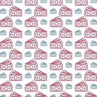 Cash powerful trendy multicolor repeating pattern vector illustration design