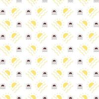 Sunrise charming trendy colored repeating pattern vector illustration cool design