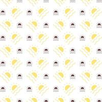 Sunrise charming trendy colored repeating pattern vector illustration cool design