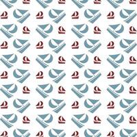 Sailboat superb trendy multicolor repeating pattern vector illustration design
