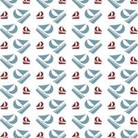 Sailboat superb trendy multicolor repeating pattern vector illustration design