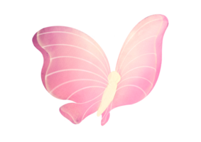 hand drawn Watercolor pink Butterfly illustration isolated on transparent background. Spring or summer elegant animal png