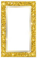 Luxury Rectangle Glitter Frame with Sparkling Light png