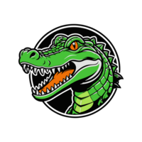 ai gegenereerd uniek krokodil mascotte logo voor uw e-sport team png