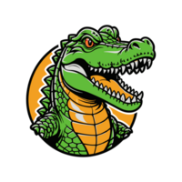 ai gerado único crocodilo mascote logotipo para seu e-sport equipe png