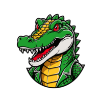 ai gerado crocodilo logotipo com isolado fundo para impressão em exigem camiseta png