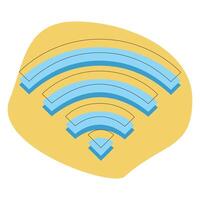 Wifi internet icon in comic style, Wifi router icon cartoon vector, network cartoon wireless technology vector cartoon illustration pictogram. Connection sign concept