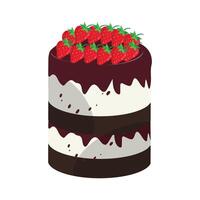 Cartoon piece of cake. Various colorful cake slices, cage and restaurant sweet dessert with cream glaze fruits and biscuits. Vector pastry pieces set