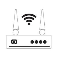 Collection of stock vector images depicting symbols and icons related to wireless Wi-Fi connectivity, including Wifi signal symbols and an internet connection, that enable remote internet access.