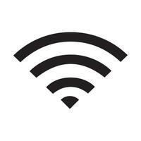 Collection of stock vector images depicting symbols and icons related to wireless Wi-Fi connectivity, including Wifi signal symbols and an internet connection, that enable remote internet access.