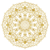 dessiné à la main aquarelle mandala avec d'or texture. pouvez être utilisé pour impression, textile, la toile de autre conception. magnifique dentelle élément. png