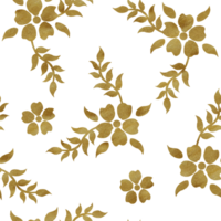 desenhado à mão aguarela ilustração. floral desatado damasco padronizar com dourado textura. pode estar usava para têxtil, impressão ou de outros Projeto. png